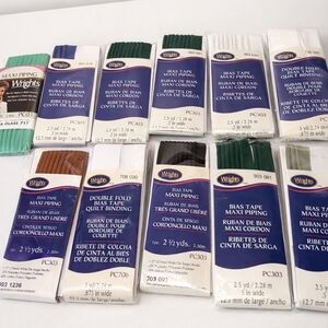 Wrights Bias Tape Maxi Piping Assorted Colors